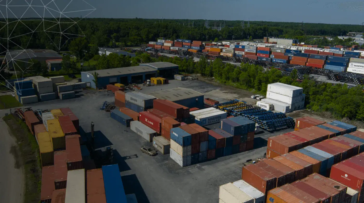 Aerial view of VKA shipping and logistics facility