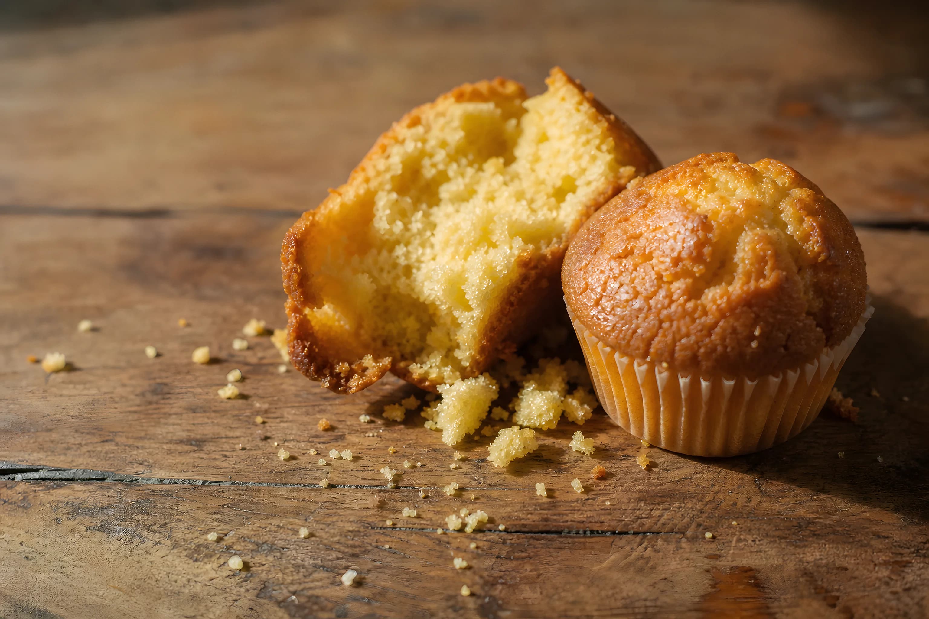 A sliced butter cake showing its soft crumb