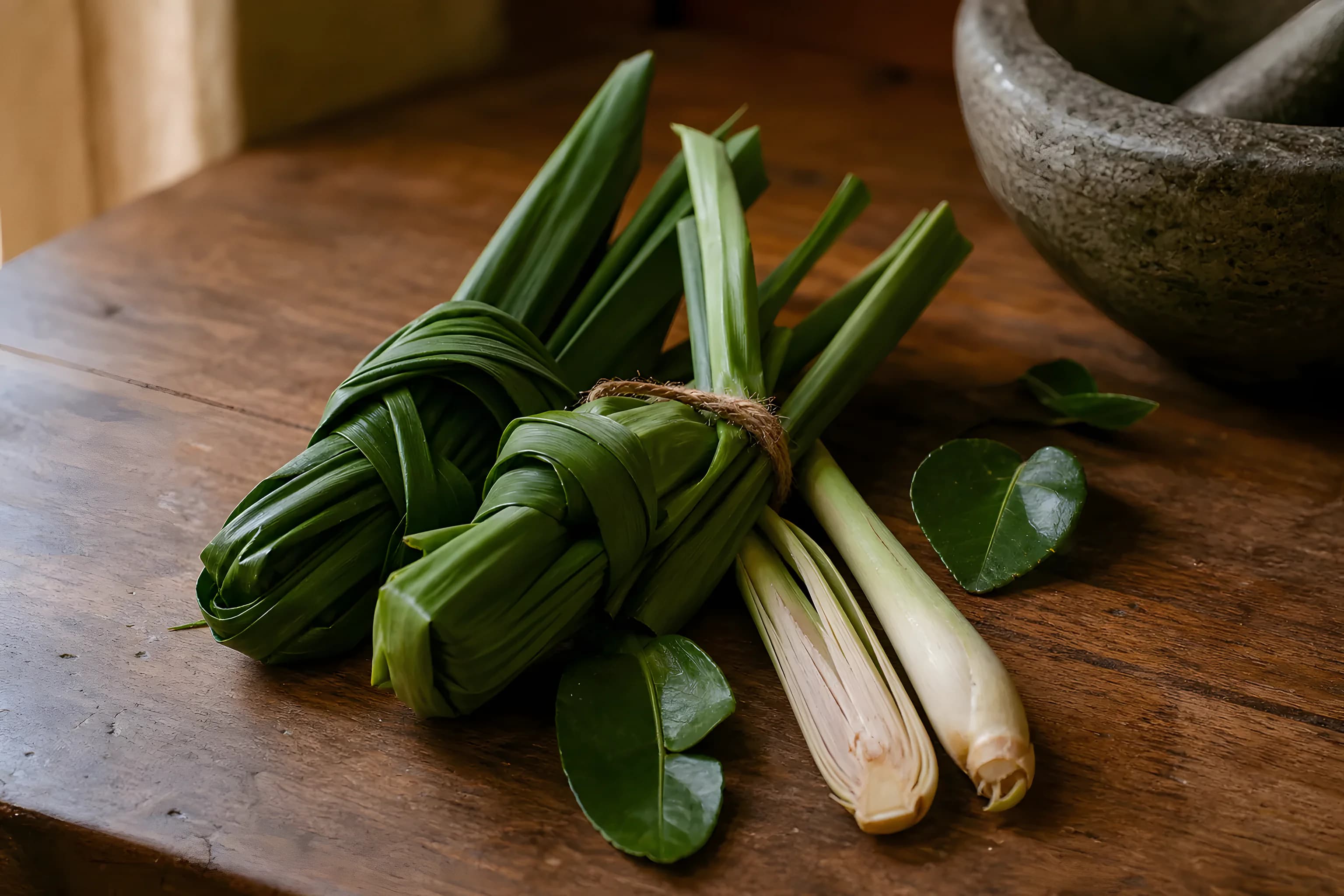 Pandan leaves and lemongrass