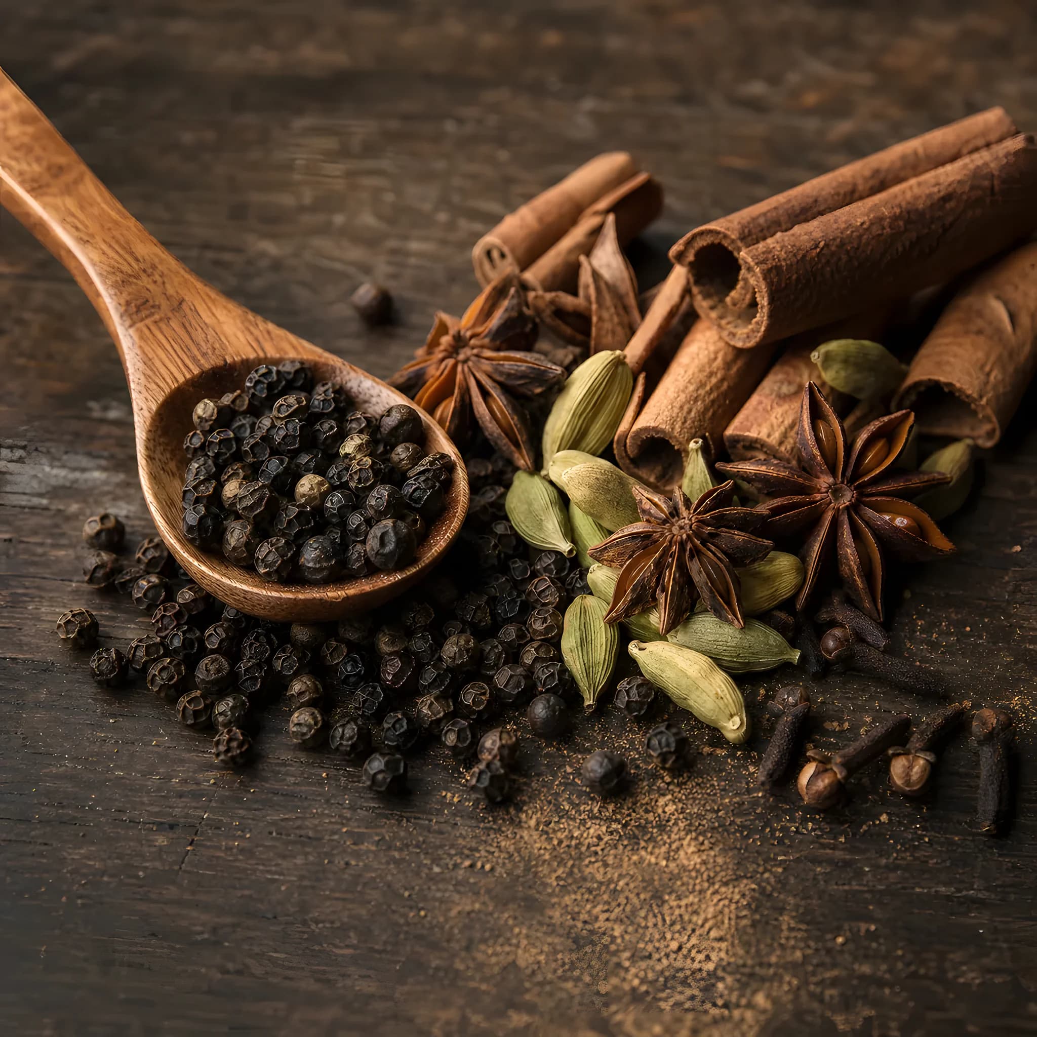 Fresh natural ingredients for culinary flavours