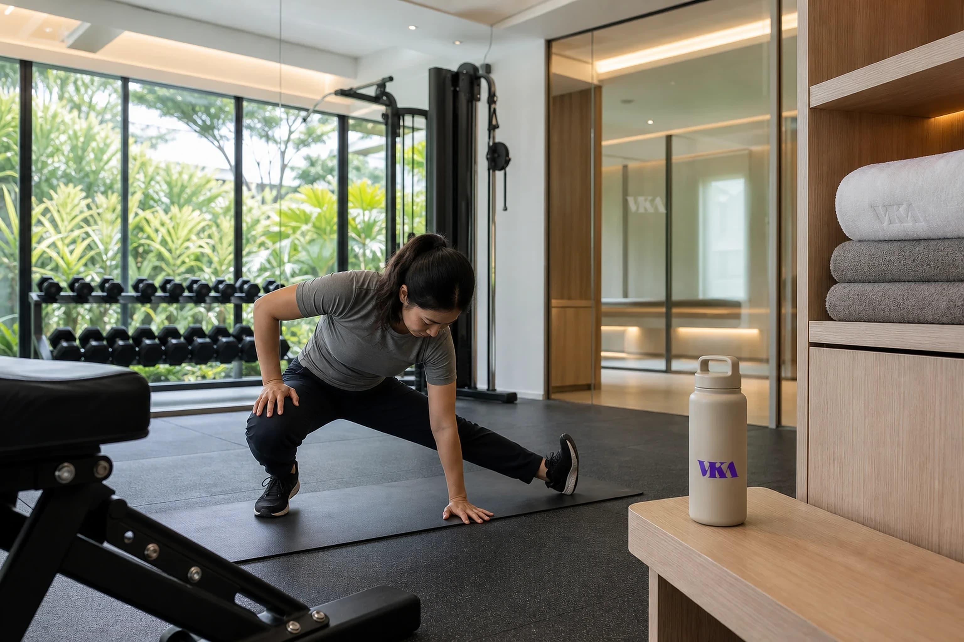 Equipped wellness and exercise room for VKA staff