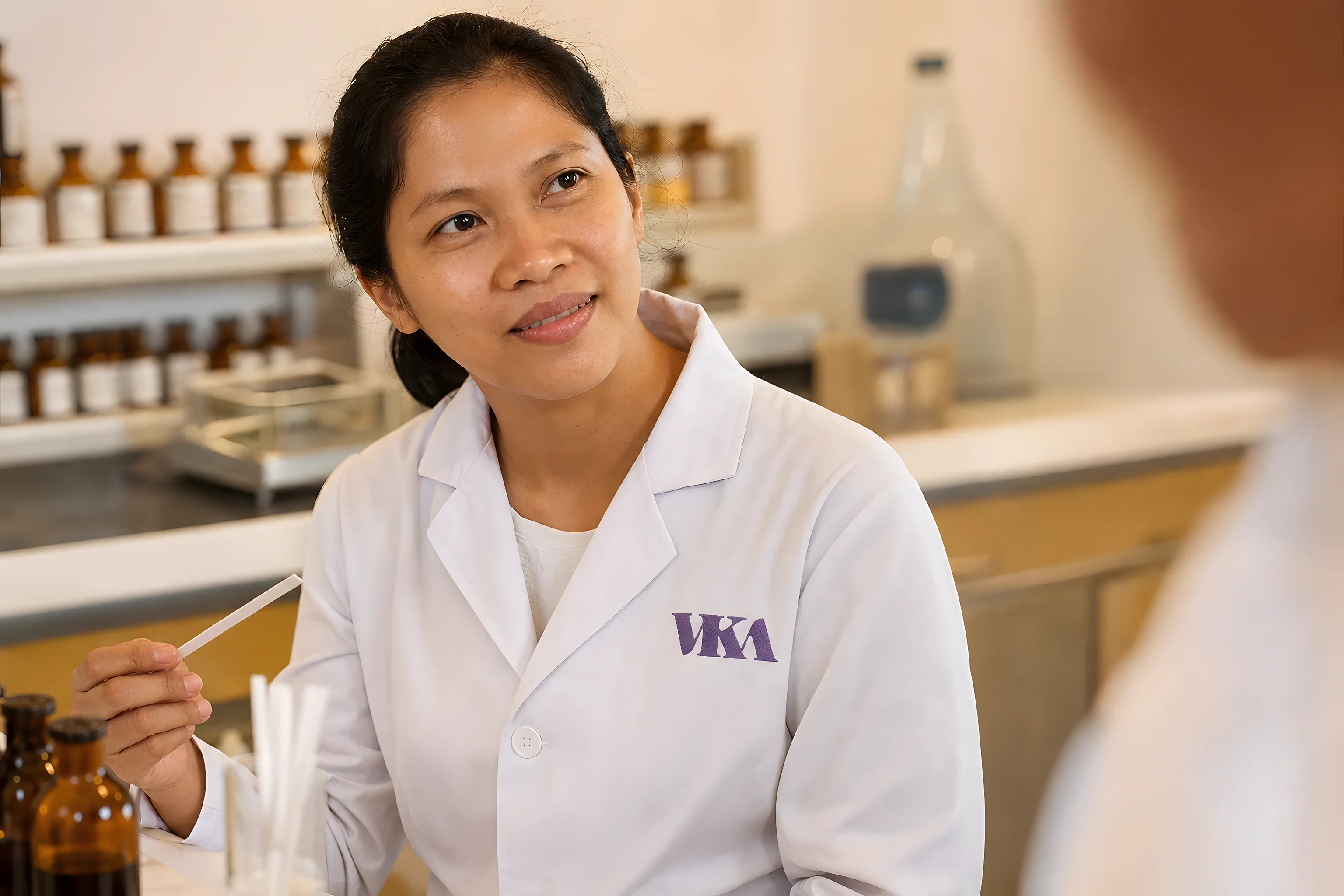 A VKA flavourist at the bench, ready to help with your flavour project